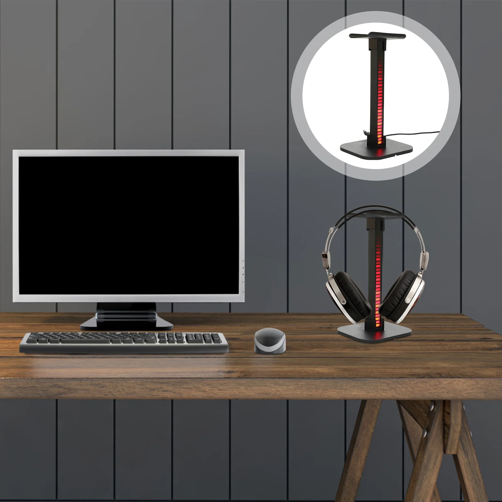 

Stand Gaming Headset Headphone Accessories Holder Rgbled Gamer Pc Desk Setup Hanger Computer Gameearphone