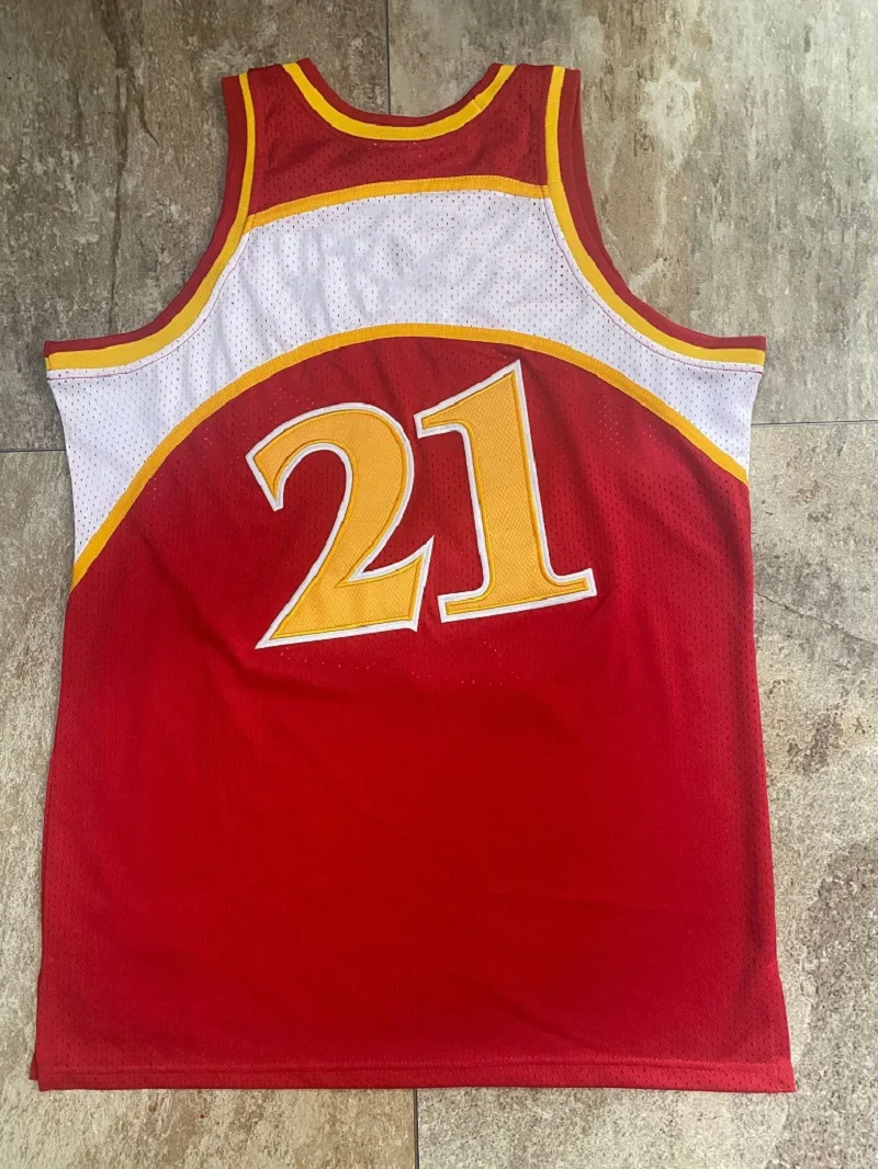 

Custom wilkins Basketball Jerseys No. 21 We Have Your Favorite Name Logo Pattern Mesh Embroidery Jump Shooting Training Tops