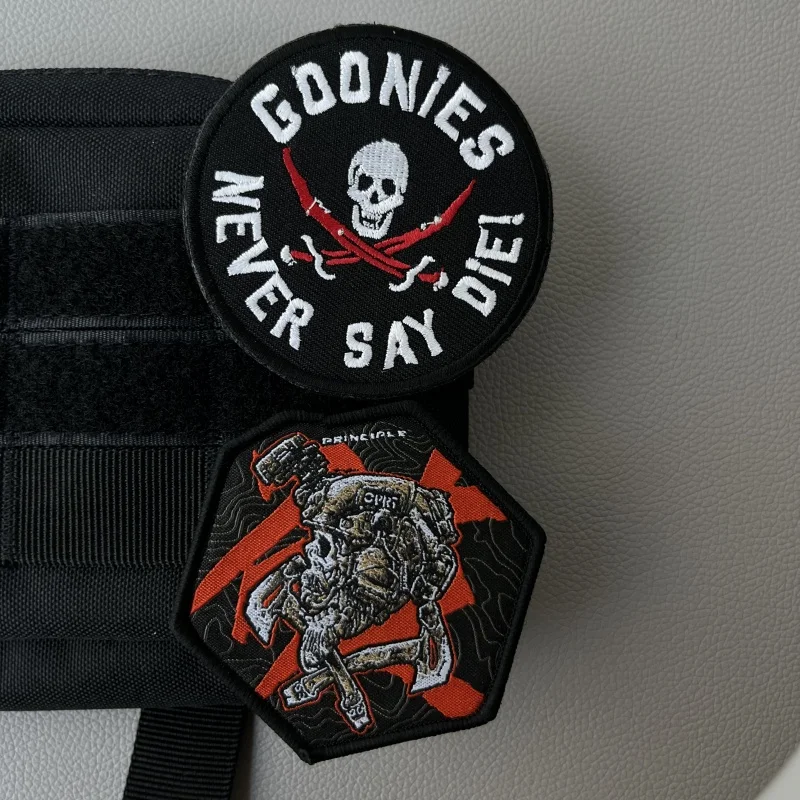 Двойные мечи с черепом вышивка тактический крючок и петля на одежде Любительский