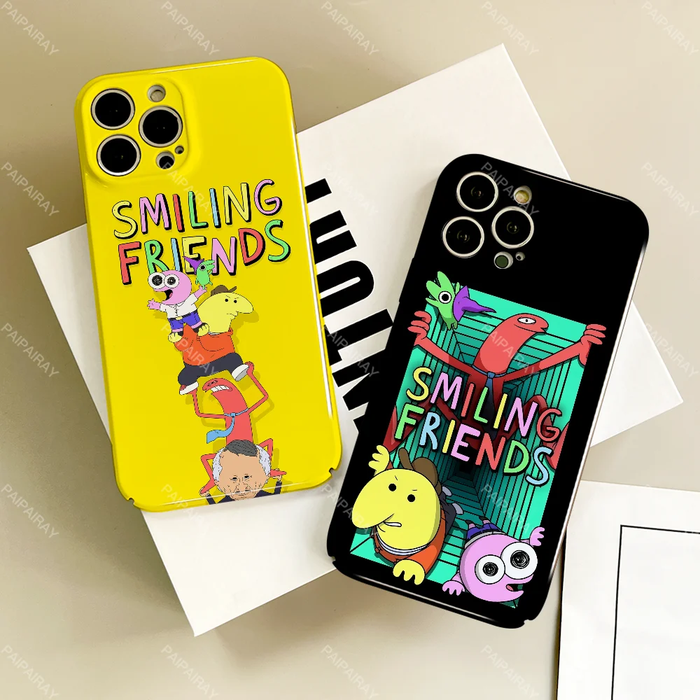 Фото Чехол для телефона с забавным мультяшным искусством аниме S-Smiling F-Friends для Samsung S 24 25 23 22 Ultra Plus A 04E 5G HD Hard Cover Film Shell №1