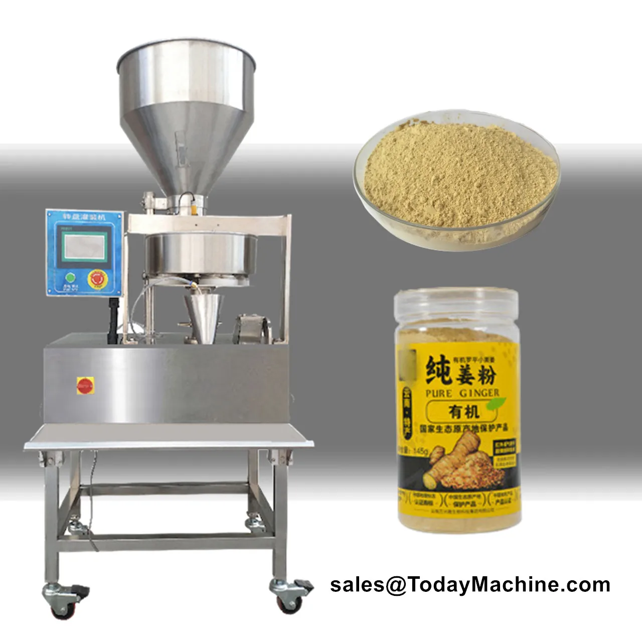 

Automatic White Sugar Dextrose Coffee Powder Spices Peppered Salt Volumetric Cup Filling Machine
