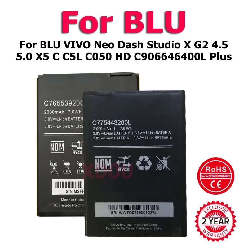 Аккумулятор XDOU C806045280L C665445180T C975339250P для BLU VIVO Neo Dash Studio X G2 4,5 5,0 X5 C C5L C050 HD C906646400L Plus