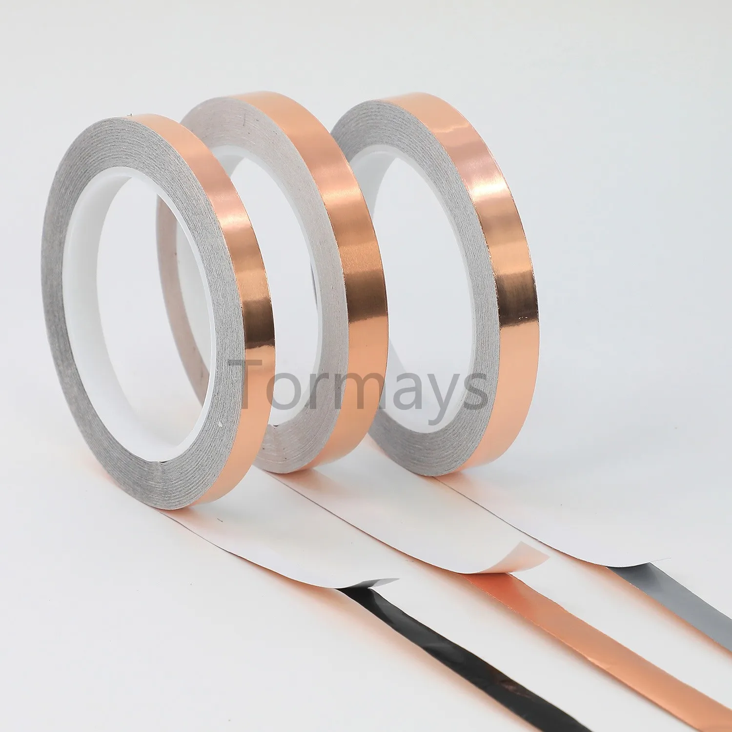 Лента из медной фольги черной серебряной основе 3/16 для витражного стекла