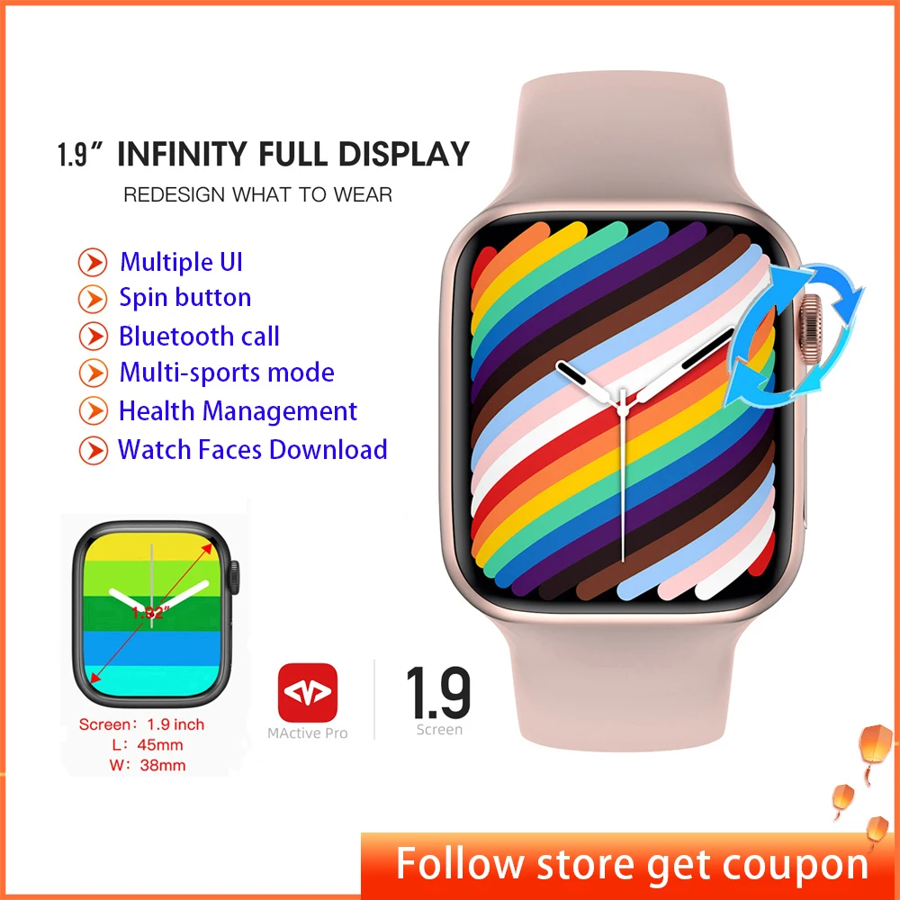 

W17 Smart Watch Series 7 Women Men IWO Smartwatch 2022 Fitness Bracelet Men's Watches Bluetooth Call Sport Wristwatch PK W27 Pro