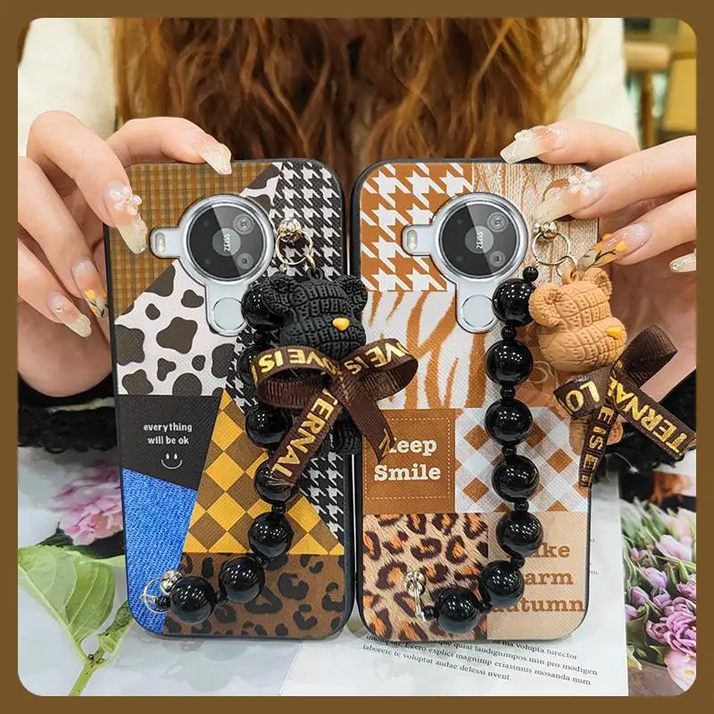 

Cartoon Cute 3D Bear Doll Ornaments Soft Cover For Nokia 1.3 2.3 2.4 5.4 8.3 6.2 7.2 6.3 5.3 7.1 7.3 1.4 3.4 8 V 5G UW Cases