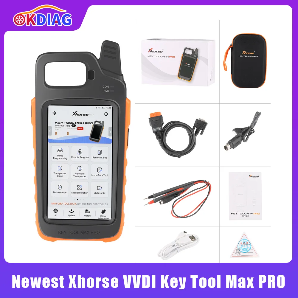 

2023 Newest Xhorse VVDI Key Tool Max PRO Combines Key Tool Max and Mini OBD Tool Functions Support CAN FD Voltage and Leakage Cu
