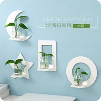 creative wall decorative shelf household wall water culture vase flower stand wall potted storage racknot include bottle