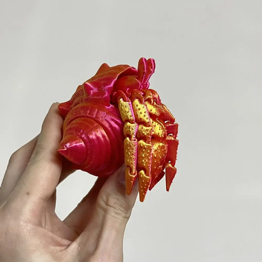 Съемный 3D-печатный краб-отшельник подвижные суставы имитация 3D-печатной Paguroidea