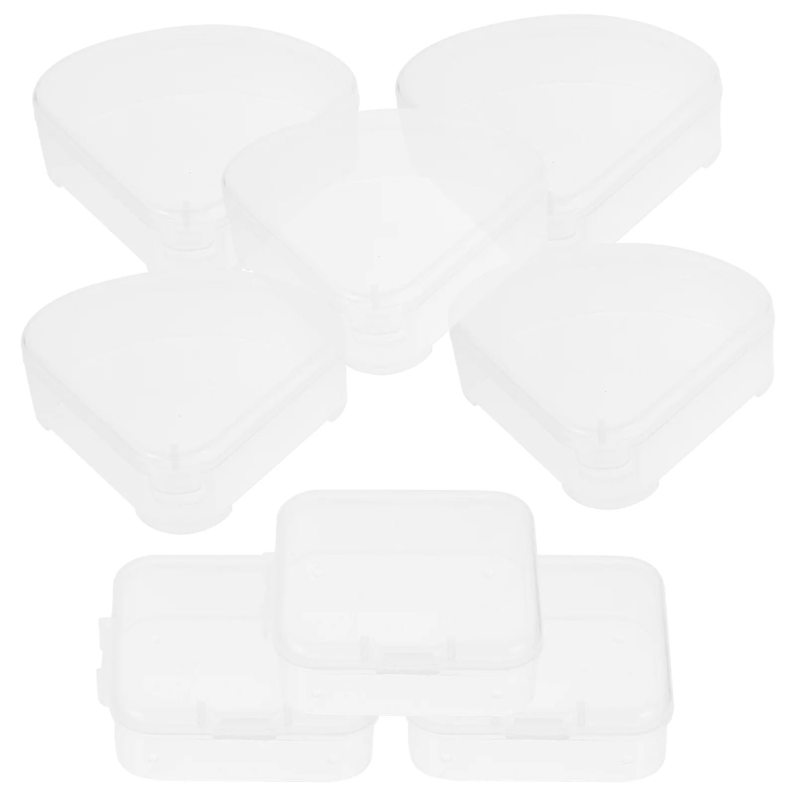 

8 Pcs Makeup Puff Storage Organizer Triangle Powder Case Sponge Holder Sector