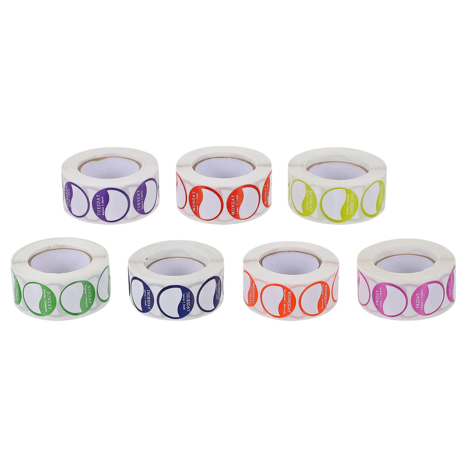 7-рулонные клейкие наклейки на день еды и ресторана этикетки для управления