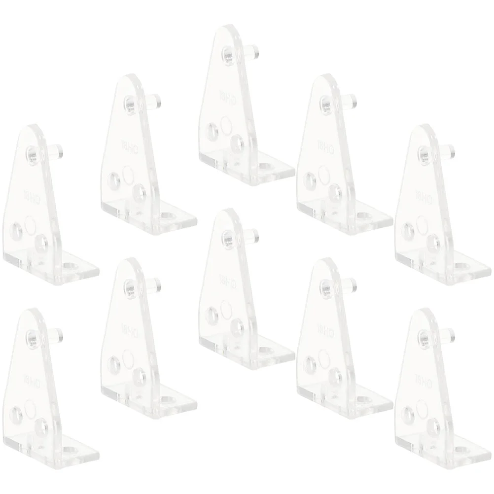 

10 Pcs Blind Clips Shutter Bracket Plastic Blinds Bottom Parts Hold Brackets Securing Clip Clips
