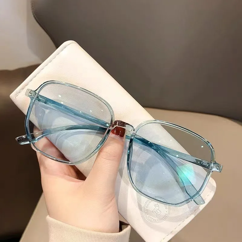 

Pink Powder Blusher Myopia Glasses Fashion Korean Oversized Gradual Eyeglasses Anti Blue Light Blocking Computer Eyewear Diopter