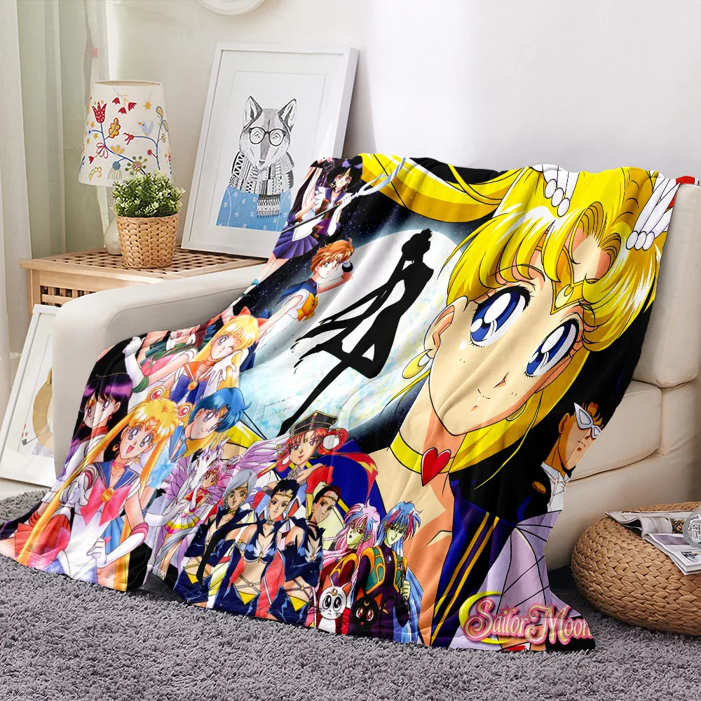 

Sailor Moon Girls Flannel Blanket For Kids Christmas Gifts Picnic Travel Bed Sofa Chair Applicable All Season Blanket