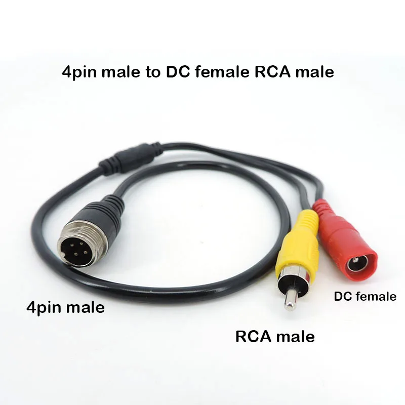 Авиационная головка M12 4-контактный разъем папа-мама на BNC DC RCA мама удлинительный