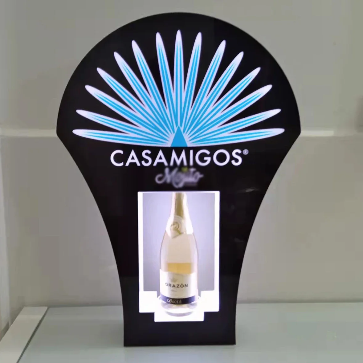 Пользовательский логотип светодиодный бутылка в форме гитары Presenter Glorifier