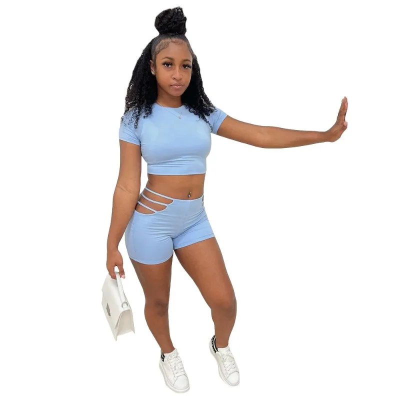 

Matching Sets Summer Outfits 2023 New Pink Black Short Sleeve Tops Shorts Set Streetwear New 2 Two Piece Sets Tracksuit Women