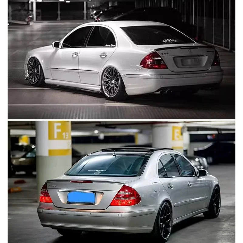Спойлер W211 для Benz E240 280 320 350 E63 E-класса заднее крыло автомобиля черный хвостовой