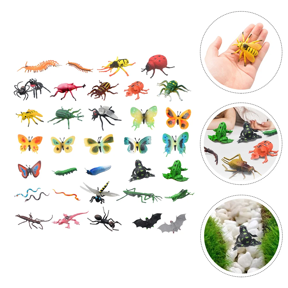 

43 Pcs Figurines For Toddlers Toys Insect Simulation Model Toys Bug Toddlers Desktop Insects Realistic Fake Bugs Pvc Kids Child