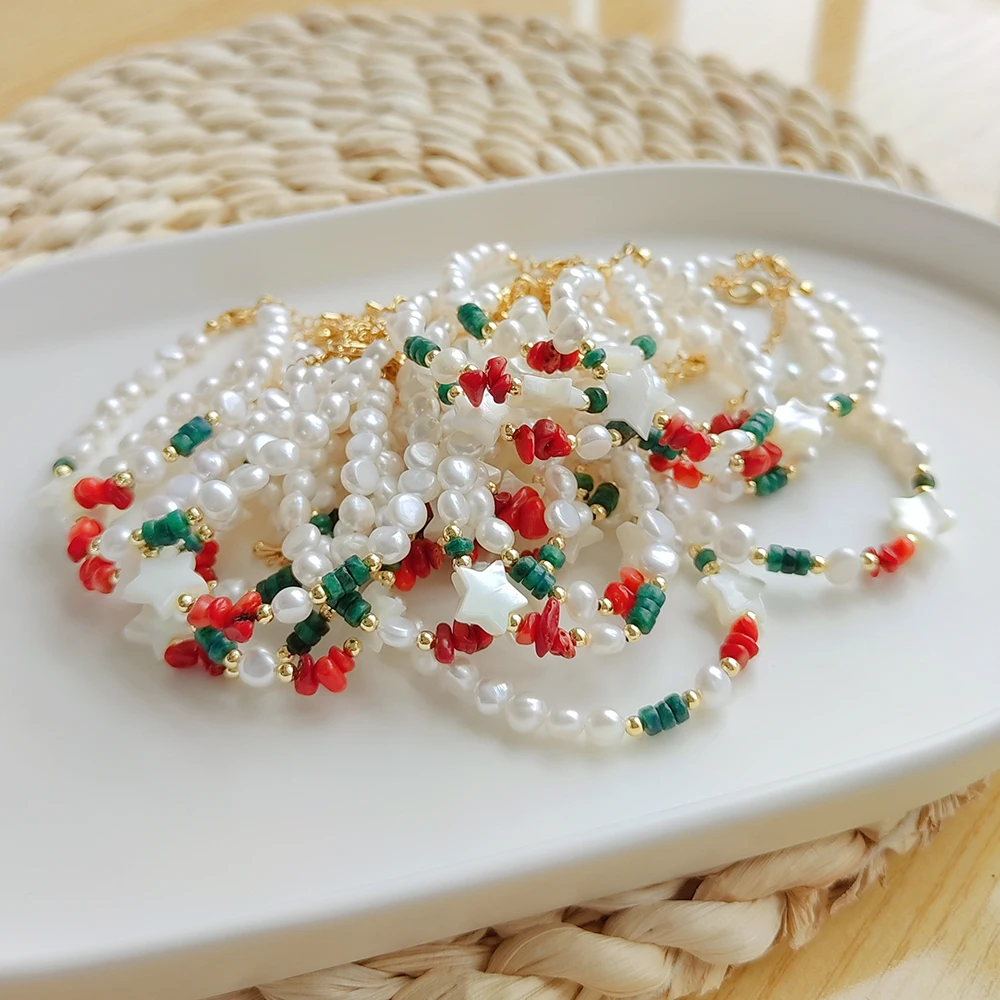 

YASTYT Boho Bracelet Jewelry for Women Freshwater Pearl Star Charm Bracelets for Girl Friends Gift Pulseras Femme Jewelry