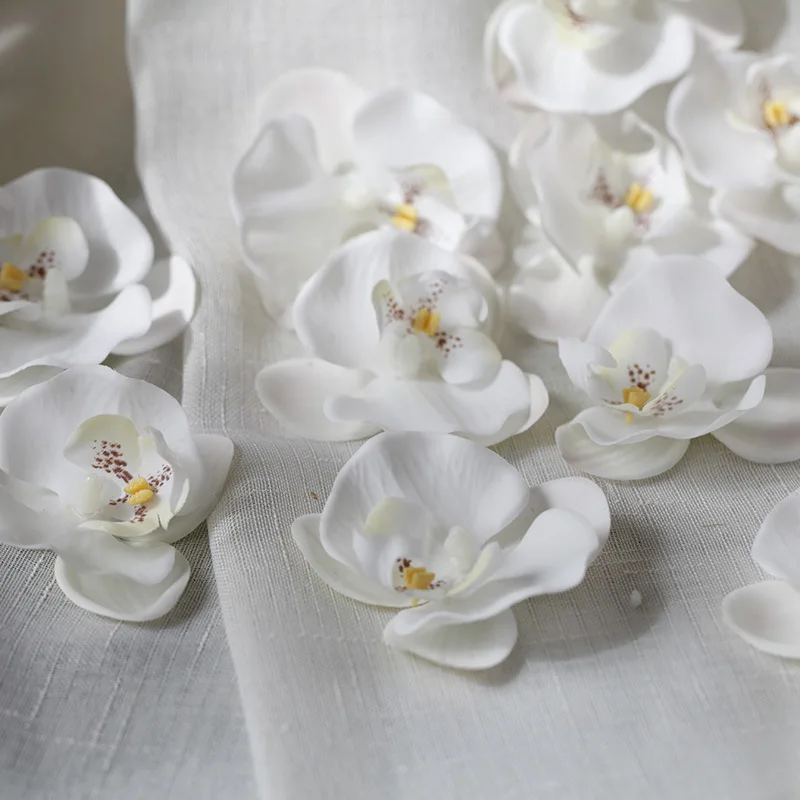 

Настоящие на ощупь искусственные цветы орхидеи 30 шт./лот, свадебные украшения, цветы для невесты, аксессуары для волос