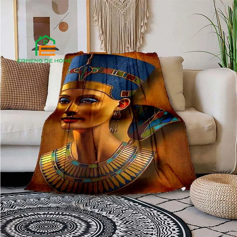 

Флисовое одеяло в стиле древнего египетского иероглифа, домашнее покрывало для кровати, дивана, всесезонное одеяло для детей и взрослых, по...