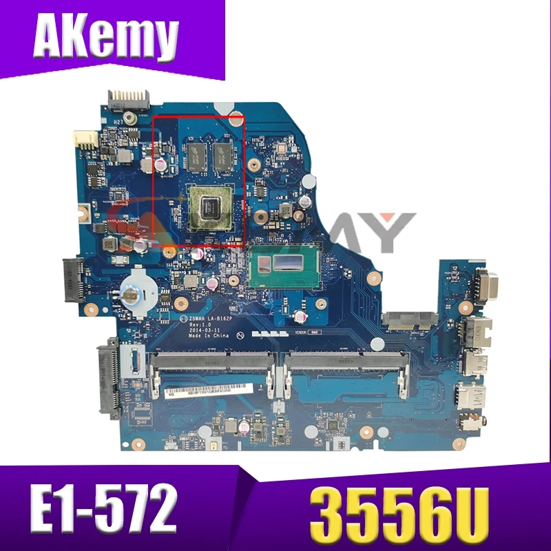 

Akemy Laptop motherboard For ACER Aspire E1-572 Pentium 3556U Mainboard LA-B161P SR1E3 N15V-GM-S-A2 DDR3