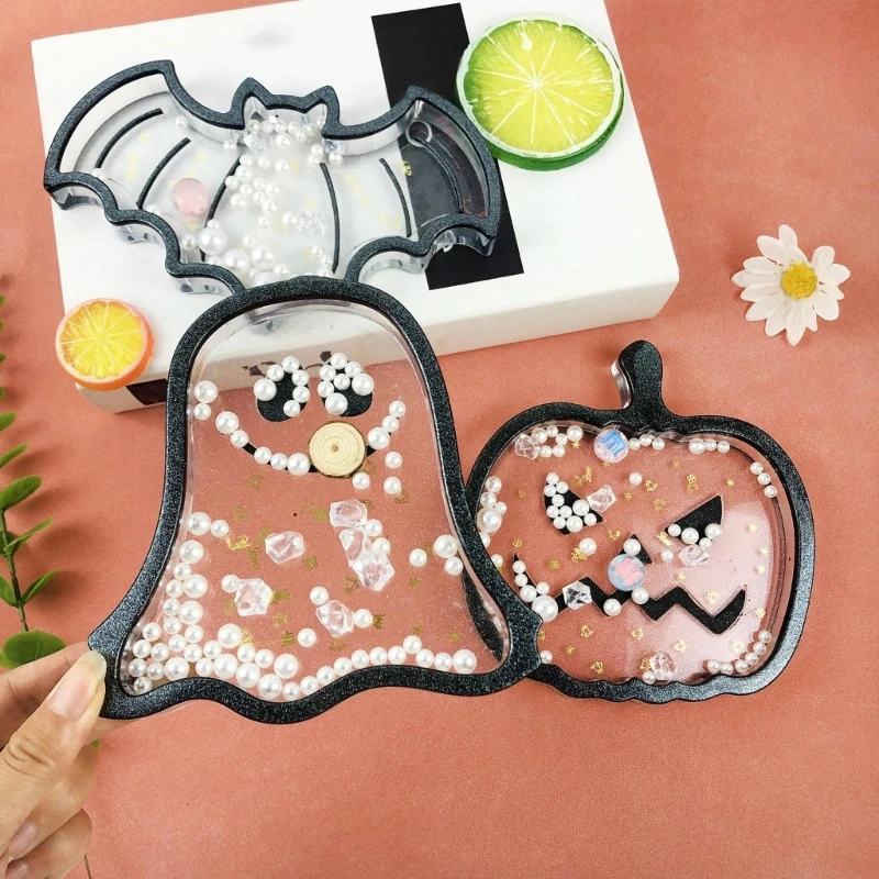 

Silicone Pumpkin Bat Tray Epoxy Mold Suitable for Diy Resin Casting