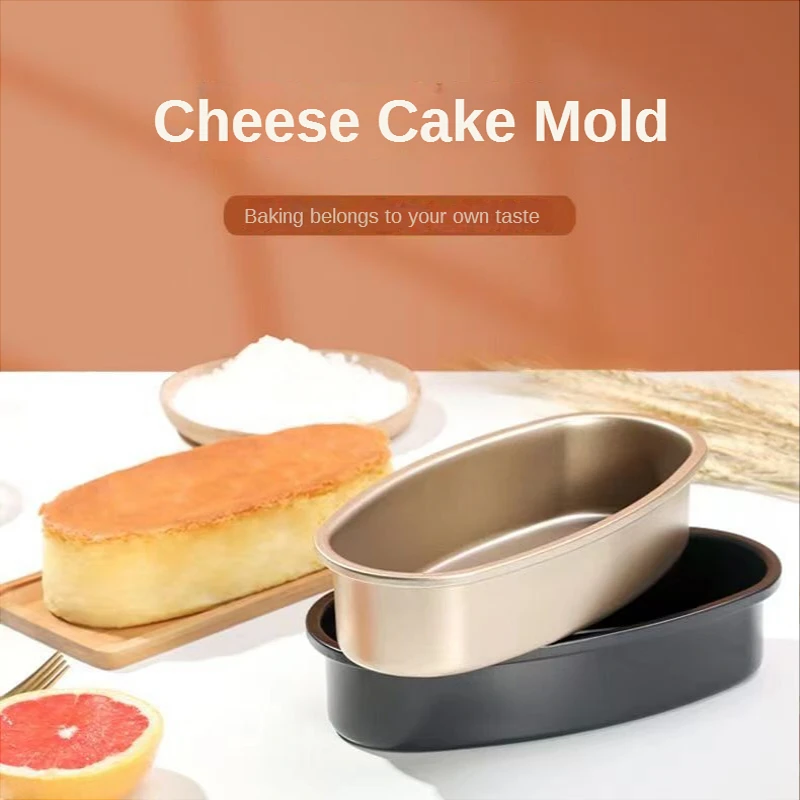 

Ellipse Cheese Cake Pan, 8-Inch Non-Stick Oval Cake Bread and Meat Bakeware for Oven and Instant Pot Baking (Champagne Gold)