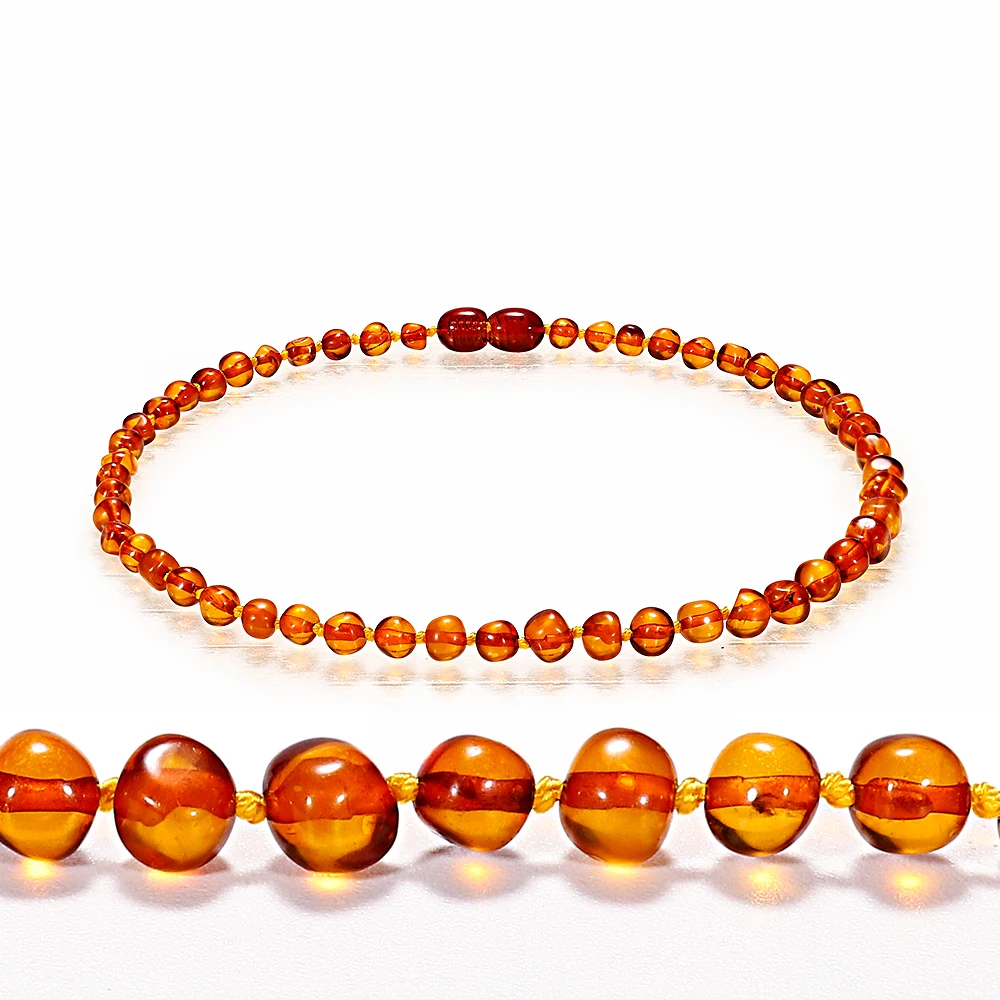 

Hao Hu Po 100% Genuine Amber 6 Style Polished Amber Necklace for Baby Adult Gifts Handmade Baltic Natural Jewelry