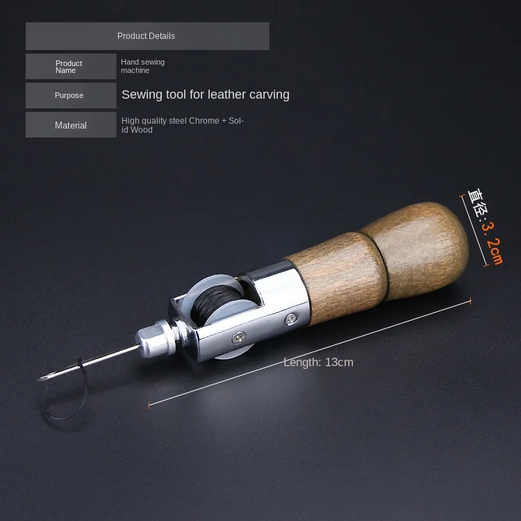 

Leather Hand Sewing Machine Handcrafted DIY Leather Art Leather Carving Stitching Tool Luggage Waxed Thread Canvas Cone Needle