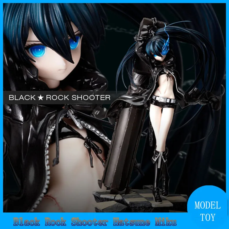 

22cm New Anime Cartoon Game Hatsune Miku Rpg Black Rockshooter Scene Model Pvc Gk Collection Model Children's Toys Birthday Gift