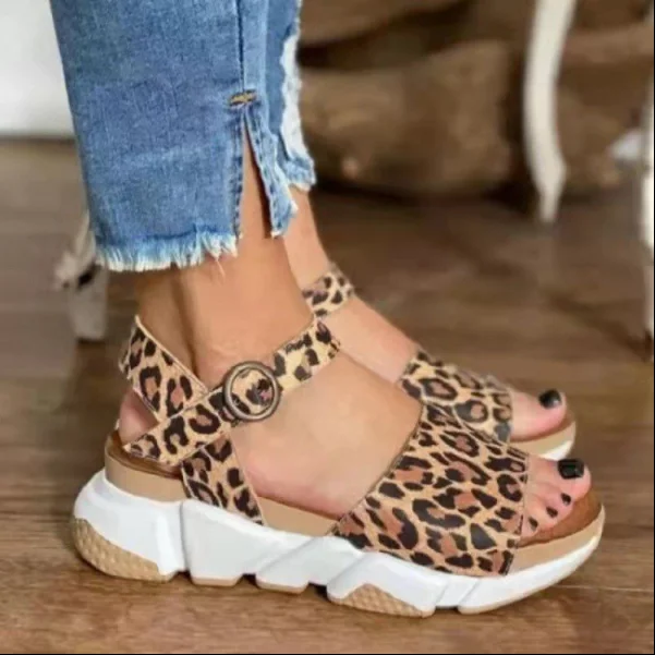 

2022 New Ankle Strap Sandals Open Toe Platform Casual Wedges Sandals Summer Shoes for Women Beach Platform Sandals