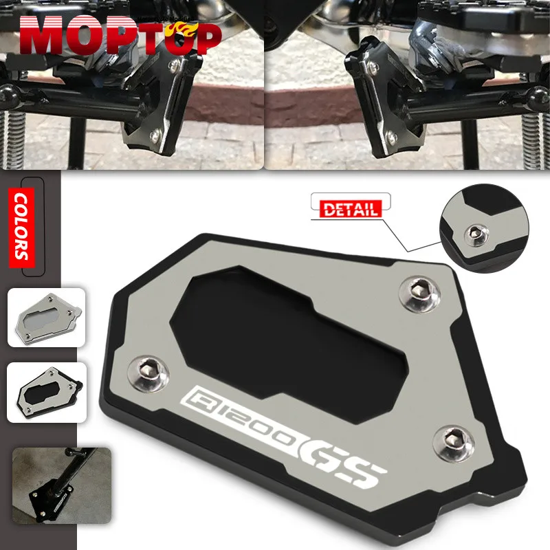 

NEW Motorcycle CNC Kickstand Extension Foot Side Stand Enlarger Pad Support Plate For BMW R1200GS R 1200GS R 1200 GS LC ADV 2023