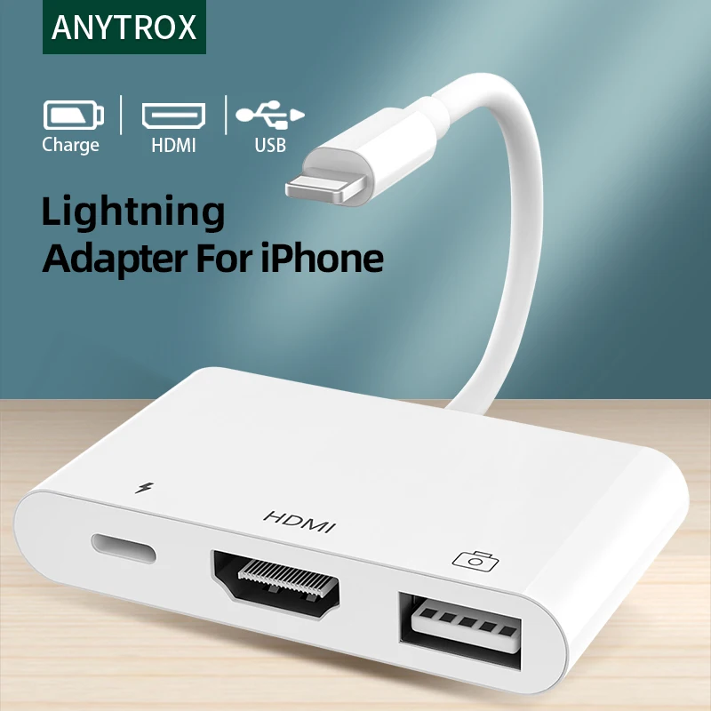 Молния 1080P HDMI цифровой AV мультипорт адаптер с USB OTG кардридер свет для 3 камеры iPhone 6