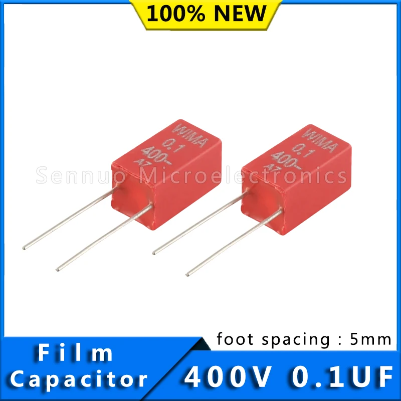 5/10pcs New German WIMA Film Capacitor MKS2 400V 0.1UF 104 Pitch 5mm Audio Infinity MKS2G031001K00KSSD |