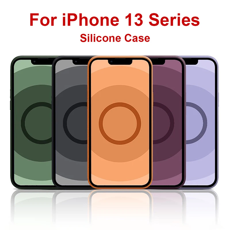 

Official Magnetic Liquid Silicone Phone Case For iPhone 13 Pro Max Cover With Animation Cover For iPhone 13 Pro 13 Mini With Box