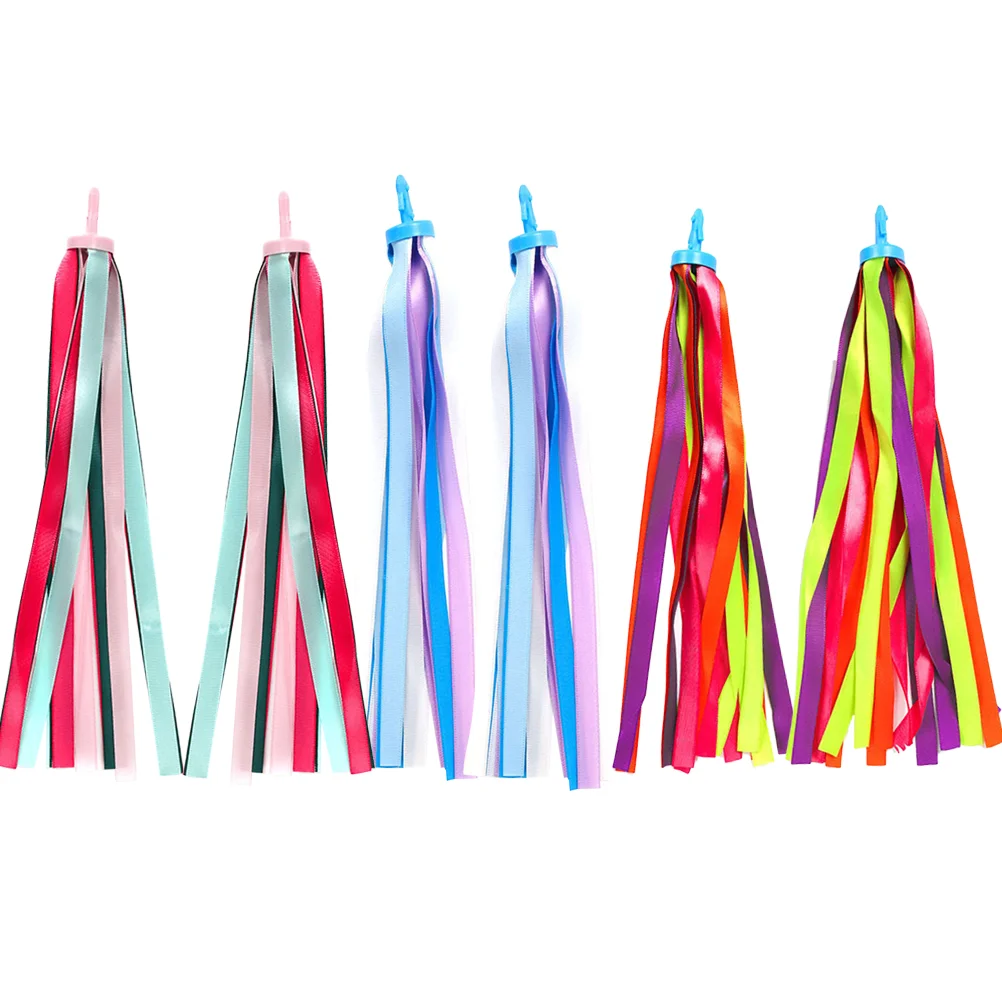 

Bike Streamersgirls Handlebar Ribbons Accessories Tassels Kids Handles Scooter Tassel Streamer Decoration Car Balance Bikes 12
