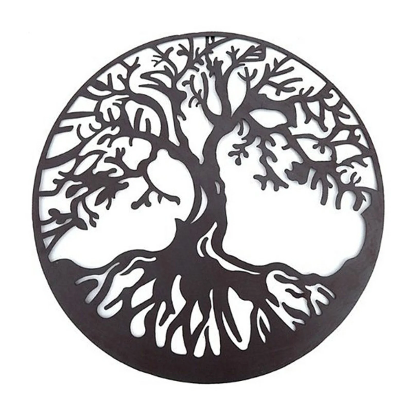 

Tree Of Lifes Metal Wall Art Contemporary Stainless Steel Artwork Decor 11inch Art Round Hanging Sculpture Craft Home Decor