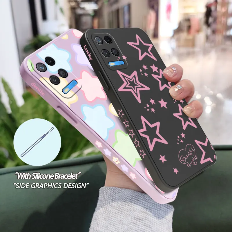 

Lucky Stars Phone Case For OPPO A54 A74 A57 A96 A95 A94 A76 A72 A36 A95 A5 A15 A15S A16 A16K A9 A5 2020 Reno 8 7 6 5 F9 4G 5G