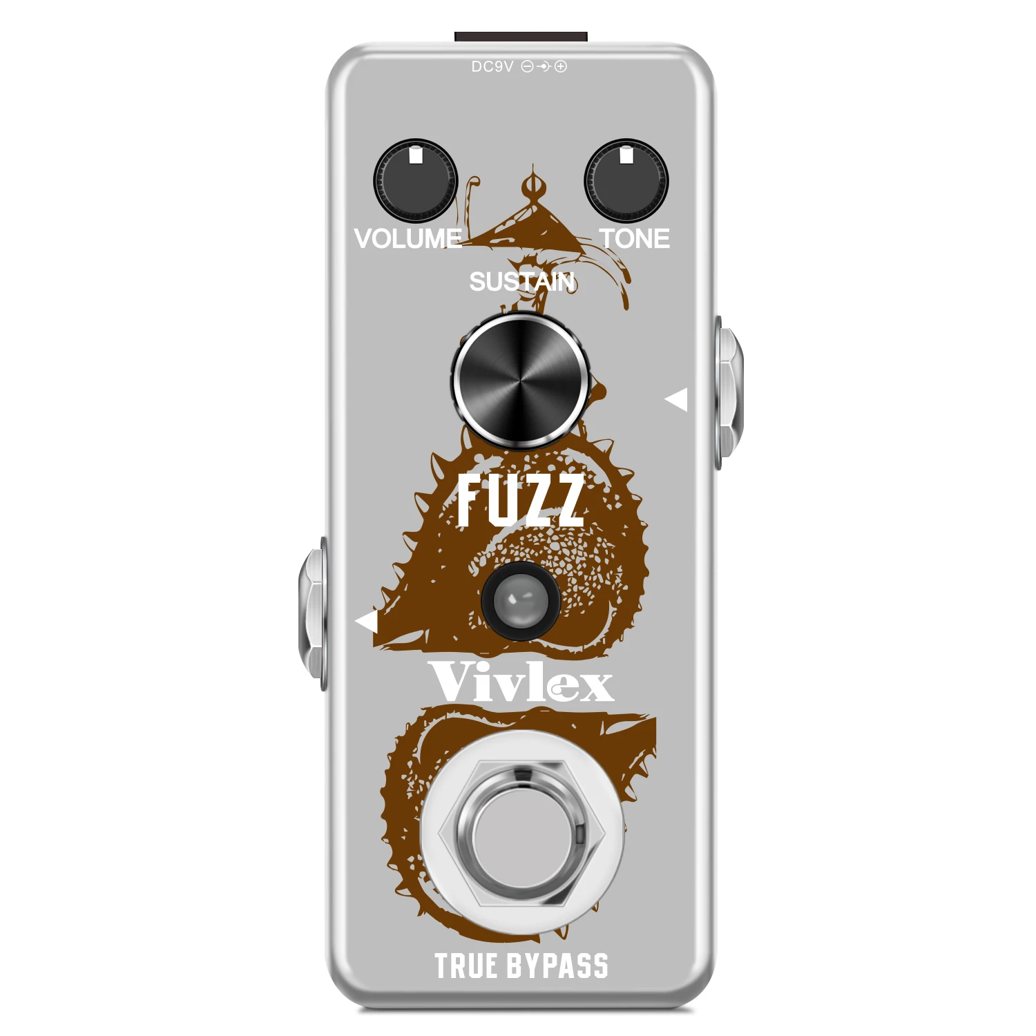 Педаль Vivlex Fuzz стильная педаль для гитары Классическая Мини-педаль электрической