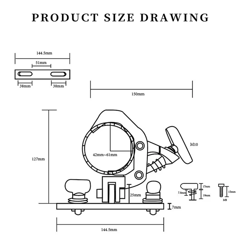 2 шт. алюминиевые складные зажимные крючки сценический светильник складной