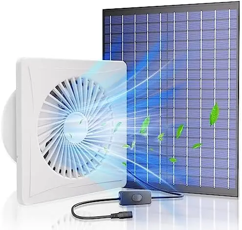 

Вентилятор на солнечной батарее, вентилятор на солнечной батарее с водонепроницаемой солнечной панелью, вытяжной вентилятор на солнечной батарее 8 дюймов, наружные вентиляторы на солнечной батарее с переключателем ВКЛ/ВЫКЛ. C