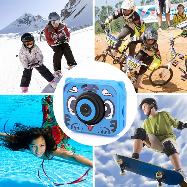 1080P Hd Waterproof Sports Camera Video Camera Kids Toy Digital Camera for Children Swim Riding Ski 2