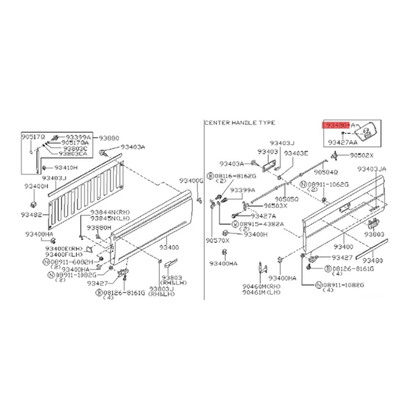 Автомобильная задняя дверь фреза отделочная панель 90606-VK00A для Nissan Navara Frontier NP300 D22