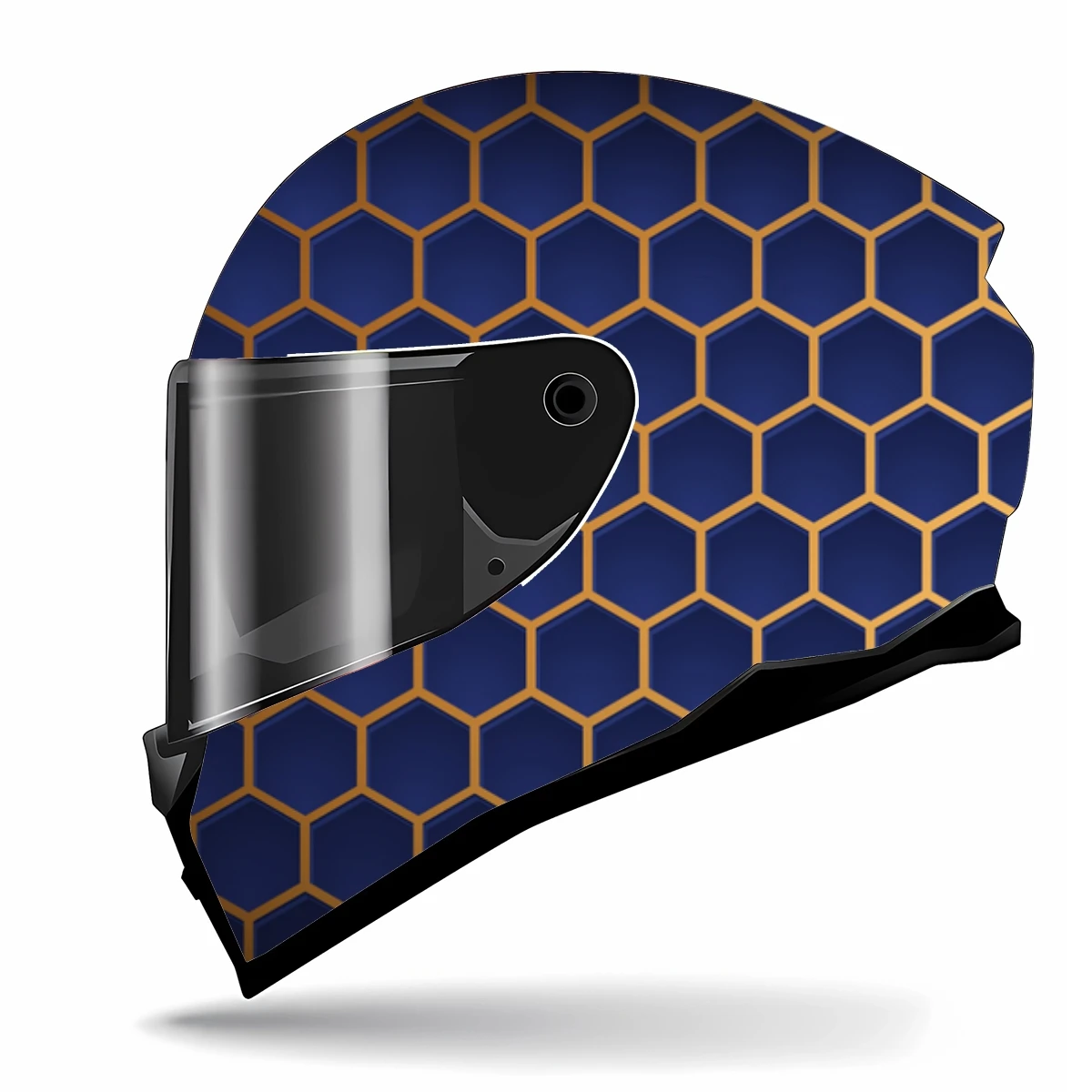 Шестигранная градиентная линия полная наклейка на шлем мотоциклетный гоночная