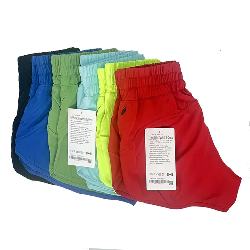 

Спортивные шорты Luluwomen для йоги 2,5 дюйма свободные боковые карманы для фитнеса бега женские трусы быстросохнущие дышащие спортивные шорты