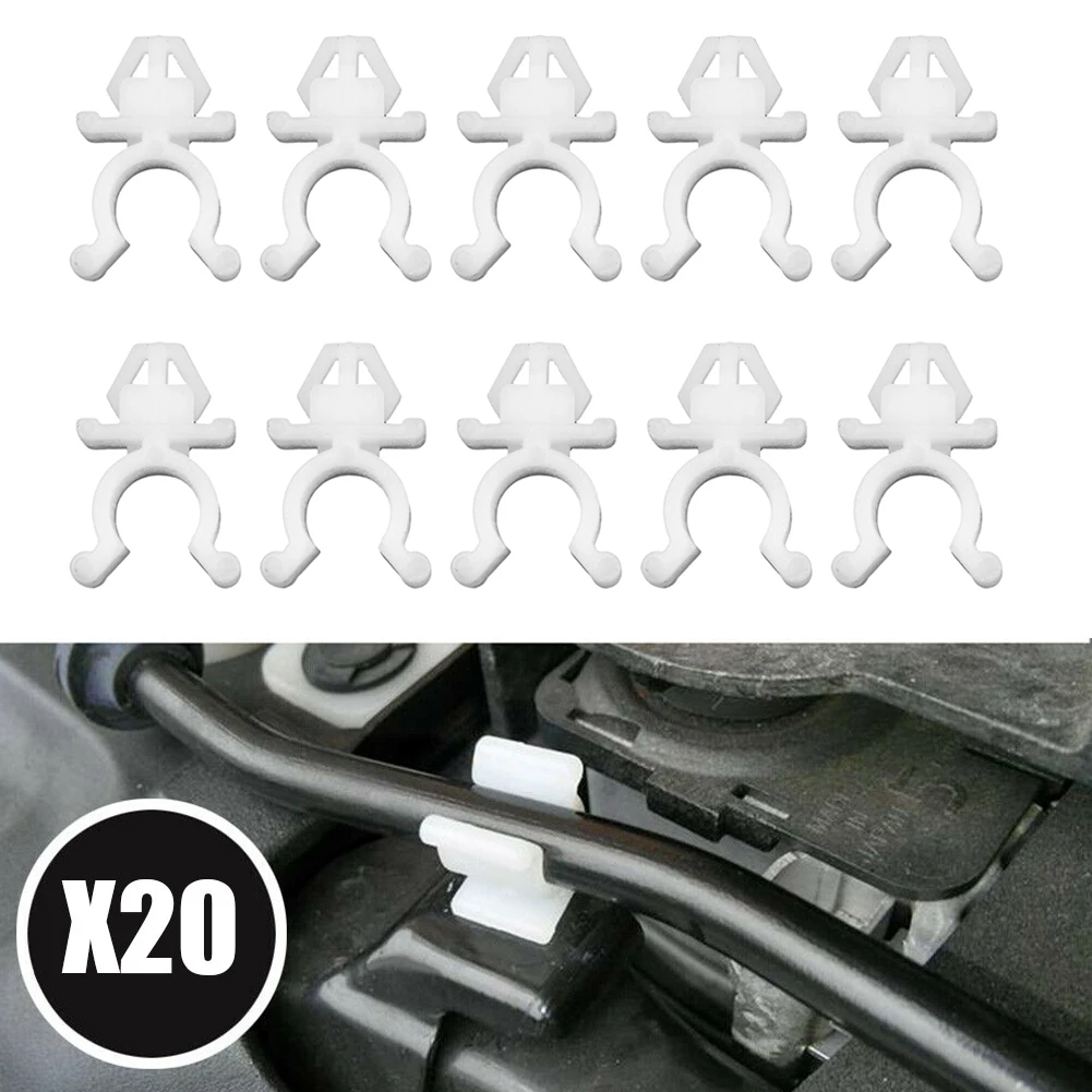 

10x Hood Hood Rod Clips L02 White For Nissan Skyline R32 R33 1989-1998 For Navara D22 200SX 95-99 300ZX 90-96 370Z 09-20 Accesso