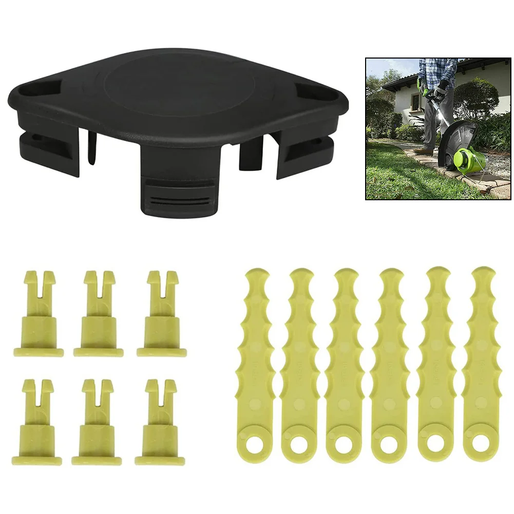 

ACFHRL2 2-in-1 Pivoting Fixed Line Bladed Head For Ryobi 18V 24V With 6 Blades Grass Trimmer Head Graden Tool Accessories