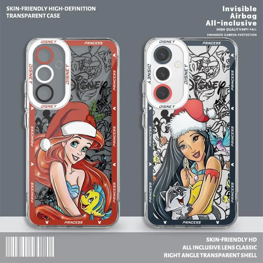 Disney Princess Christmas Phone Case for Xiaomi Mi 11 Lite Poco X3 Pro NFC Redmi 12C 13C 5G 10C 12 10A 9A 11T Cover