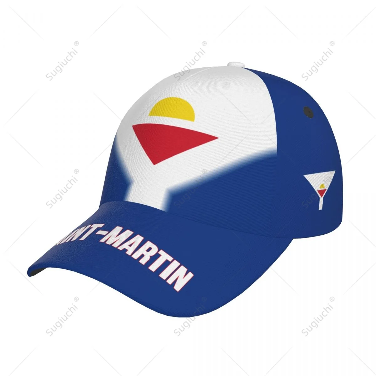 Бейсболка унисекс кепка с градиентным 3D-принтом флаг Сен-Мартина для тенниса
